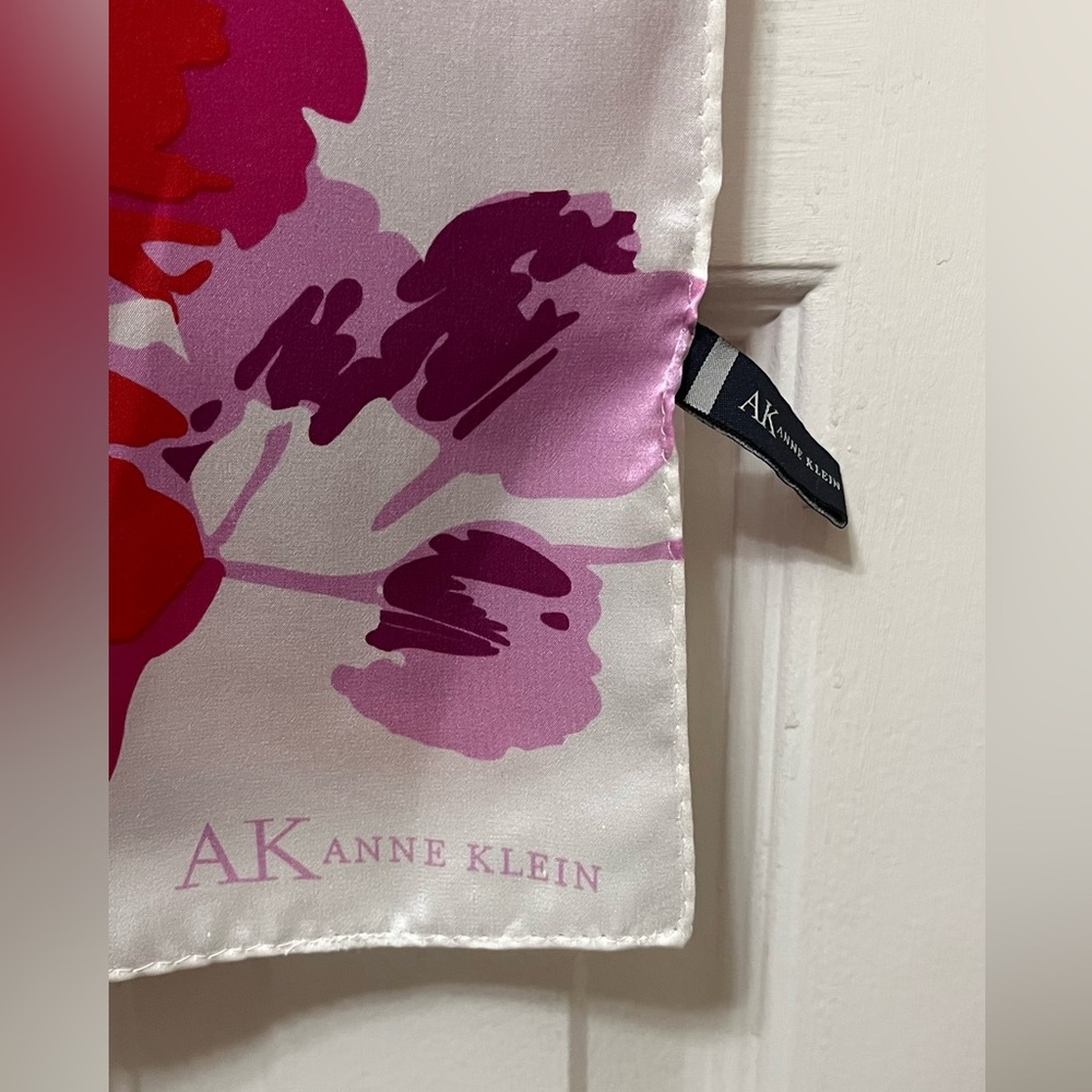 ANNE KLEIN Silk Floral Scarf - Picture 2 of 3